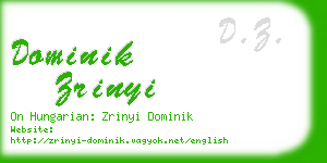 dominik zrinyi business card